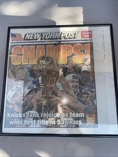 New York Post 2026 Knicks NBA Basketball Championship Win Newspaper FRAMED picture