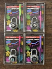 Lot VTG Neon Bic Wavelengths Body Heat Color Changing Pen & Hampton Combo Lock picture