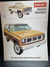 NOS 1973 GMC JIMMY MODELS DEALER SALES BROCHURE SHOWROOM CONVERTIBLE GM PICKUP picture