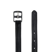 HORZE Double Stitched Adjustable Stirrup Leathers with Nylon (Pair) - Black - 58 picture