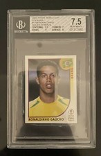 Ronaldinho Brazil 2002 Panini WC World Cup Korea Sticker Card #179 BGS 7. 5  picture
