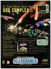Fragile Allegiance - PC Game - Vintage Original Print Ad/Poster Promo Art 1996 picture