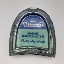 Vintage BF Goodrich Shoe Products Advertising Glass Ashtray with Rubber Heel picture