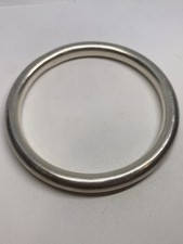 39g 925 SOLID STERLING SILVER HEAVY STAMPED TESTED BANGLE BRACELET picture