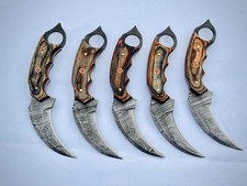 Lot of 20 Karambit Damascus Knives W 5 Different Colours 4 Pieces Of each colour picture