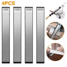 4PCS Diamond Sharpening Stone Set 400 1000 1600 3000Grit Knife Chisel Sharpener picture