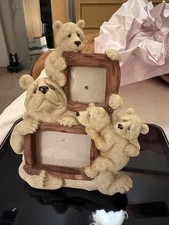 VTG Quarry Critters Bears Picture Frame 3D Fun Whimsical Orig. Sticker picture