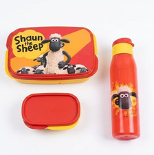 Tupperware Shaun the Sheep my lunch with flip bottle and inner container -New picture