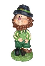 Vintage Lucky Leprechaun Irish St Patricks Day Bobblehead Resin Figurine 7 Inch picture