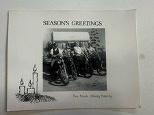 1969 Vintage Norm Ulberg Family Christmas Card Motorcycle Photo Biker Ephemera picture