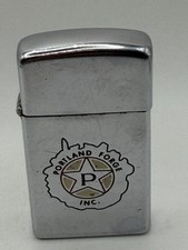 Vintage 1966 Portland Forge Advertising Chrome Slim Zippo Lighter ***READ picture