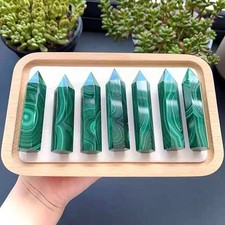 2.2LB Natural Malachite Quartz Obelisk Crystals Tower Chakras Point healing picture