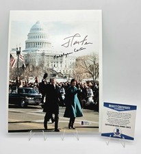 President Jimmy & Rosalynn Carter Signed 8x10 Victory Parade Photo BAS Beckett picture