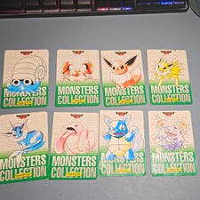 Bandai 1996 Monsters Collection Japanese Lot of 8 Eevee #008 *Heavily Played* picture