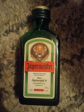 Vintage Super RARE JAGERMEISTER Small Bottle 50 ML German Label *EMPTY Green picture