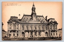 Tours France Le Nouvel Hôtel de Ville City Hall A. Thiriot Sepia Postcard picture