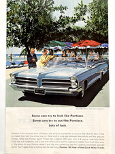 1965 Pontiac Catalina Convertible Print Ad Wide Track Tiger Try To Look picture