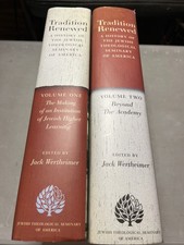 New Tradition Renewed. JTS By Jack Wertheimer H/c 2 Vol Set. Jewish Book/Sefer picture