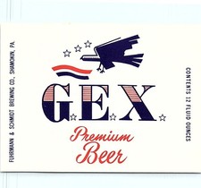 Vintage GEX Premium Beer label, Fuhrmann & Schmidt picture