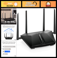 Netgear NETGEAR RAX50-100NAR Nighthawk 6-Stream AX5400 WiFi 6 Router, Black (Ren picture