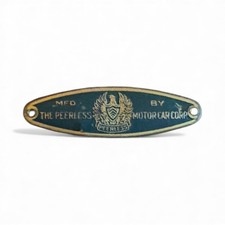 Peerless Body Tag Emblem Circa 1924-1929 Football Shape   1-7/8