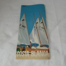 Vintage 1960s Costa Blanca Spain Travel Brochure Map Alicante Benidorm Murcia picture