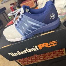 Timberland Pro Radius Blue Sneakers, Size 8.5, Leaf Patterns, Workwear picture