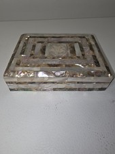 Vintage Bethlehem Mother Of Pearl Jewelry Box Absolutely Stunning picture