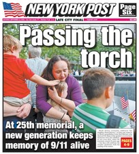 NEVER FORGET PASSING THE TORCH NY HONORS 9/11 VICTIMS & HEROES NY POST 9/12 2026 picture