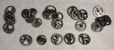 Nicky Epstein Lot Of 25 Pewter Dove, Crown, Hummingbird, Rooster+ Buttons 1” NOS picture