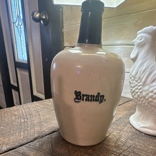 Buchan Portobello Scotland Distillery Stoneware Brandy Jug Bottle w/ Handle Cork picture
