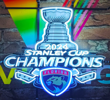 Florida Panthers 2024 Champions Light Lamp Neon Sign 24