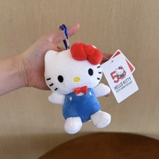 Official Hello Kitty 50th Anniversary Plush Bag Charm Keychain Sanrio 13cm picture
