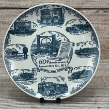 Vintage Avenel Fire Co No 150th Anniversary Plate 1913-1963 NJ Kettlesprings 10