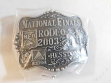 2003 HESSTON NATIONAL FINALS RODEO YOUTH BELT BUCKLE  SEALED NEW picture