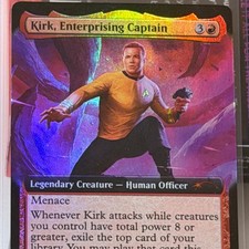 sdcc 2026 MAGIC THE GATHERING mtg KIRK ENTERPRISING CAPTAIN promo STAR TREK foil picture