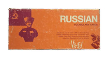 Vintage Vis-Ed RUSSIAN Language Set Vocabulary Cards Box Of 1000 Phrase Card picture