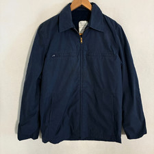 Vtg 80s Navy Deck Utility Jacket Mens Size 38L Blue Poplin Fleece Lined USN USAF picture