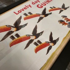 Vintage Guinness Beer Toucan Art Print Framed Lovely Day For A Guinness 21.5x11 picture