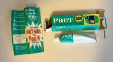 VINTAGE 1966 BATMAN FACT TOOTHPASTE BOX TUBE FLYER COMPLETE PROMO SET BATMANIA picture