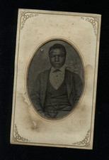 Young Man Nice Suit Antique 1800s Tintype Photo Black Americana African American picture