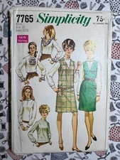 Simplicity Pattern 7765 Misses Jumper, Blouses Size 10 Bust 32-1/2 Cut Complete picture