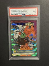 Digimon Animated Series Exclusive Preview Digivolve Champions Holo #3 PSA 9 picture