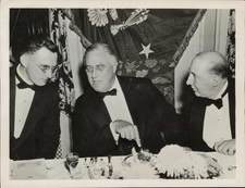 1938  Press Photo President Franklin Roosevelt at National Press Club Dinner picture