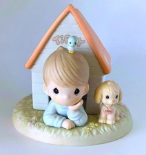 Precious Moments - 'Lord, I'm In It Again'  Boy Sitting In Tippy's House  picture