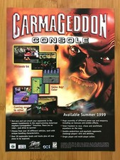 Carmageddon N64 PC 1999 Vintage Print Ad/Poster Official Game Promo Art Rare picture