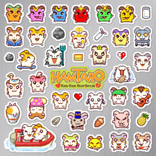 Hamtaro Ham-Ham Heartbreak Magnets Nintendo GBA Pixel Art 42 Magnet Pack picture
