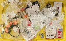 LARGE LOT NEW HALLOWEEN ACCESSORIES FACE STICKERS JEWELRY HEAD PCS. NAILS MAKEUP picture
