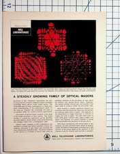 Bell Labs Optical Maser Research Article Print 1960s Laser Science Ephemera picture