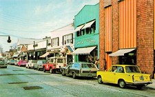 Westport Connecticut CT Main Street 1968 Triumph Herald Vtg Postcard F14 picture